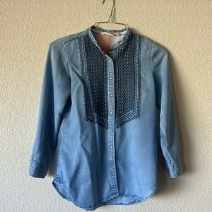 Soft denim feel blouse